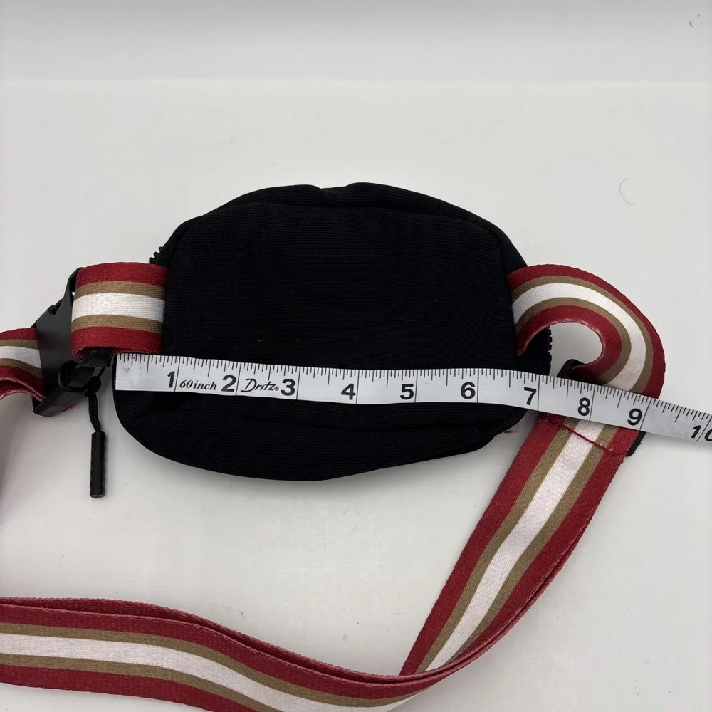 San Francisco 49ers Football Fanny Pac Crossbody Bag Black Red White Adjustable
